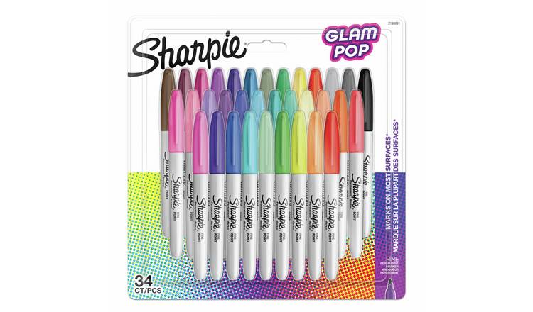 Sharpie Glam Pop Permanent Markers - Pack of 34