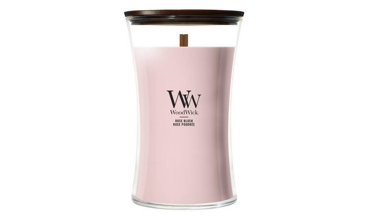 WoodWick Large Hourglass Jar Candle - Rose Blush 