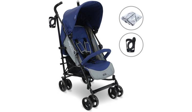 My Babiie MB02 Lightweight Stroller - Blue and Grey