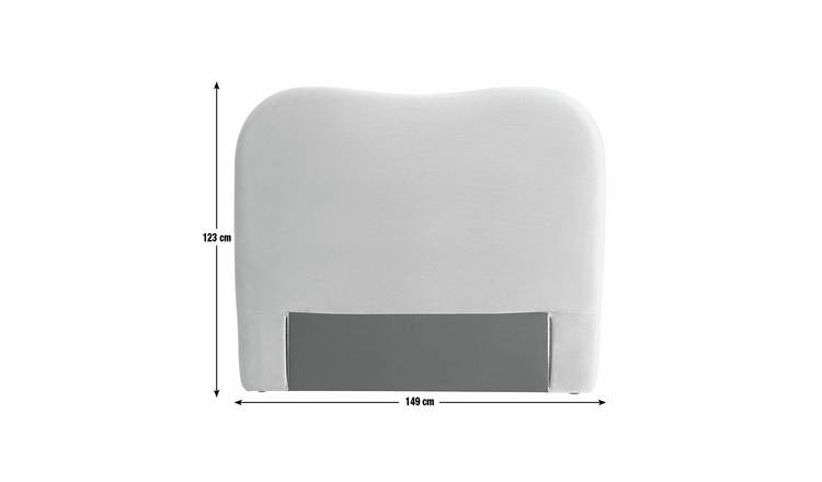 Habitat Mali Fabric Double Headboard - Grey