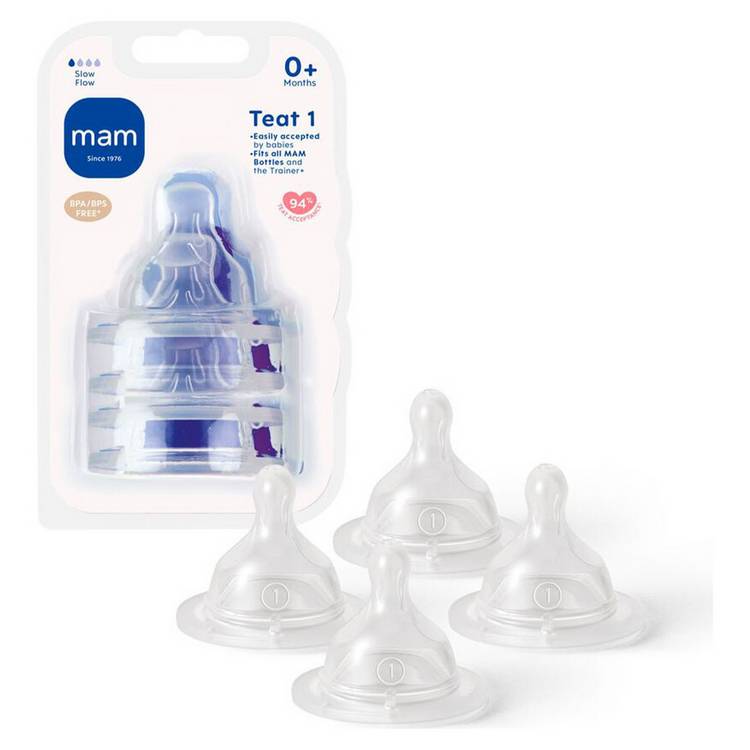 Mam Slow Flow Teats 4pack 0