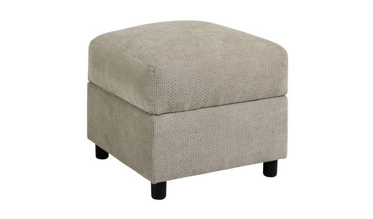 Argos Home Kacey Fabric Footstool - Stone