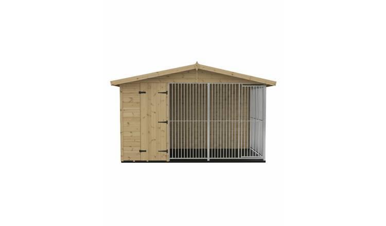 Benchmark Kennels Single Premium Wooden Dog Kennel - 12 x 4ft