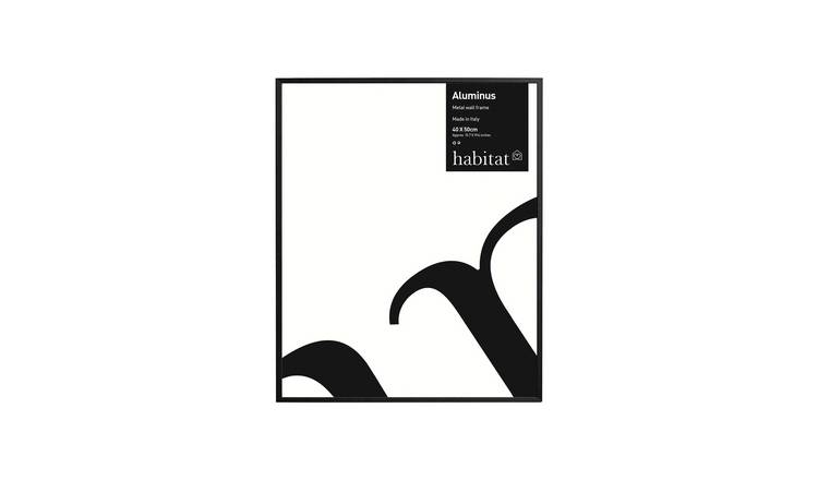 Habitat Aluminus Metal Picture Frame - Black - 40x50cm