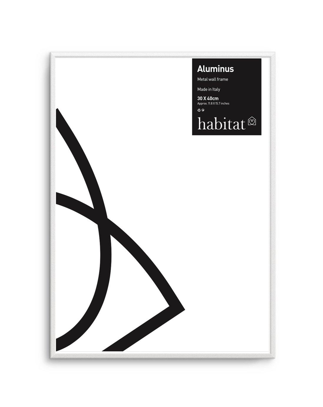 Habitat Aluminus Metal Picture Frame - White - 31x41cm