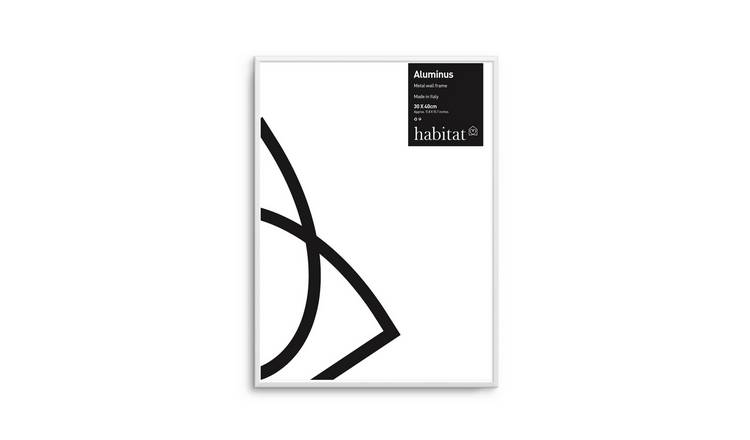 Habitat Aluminus Metal Picture Frame - White - 31x41cm