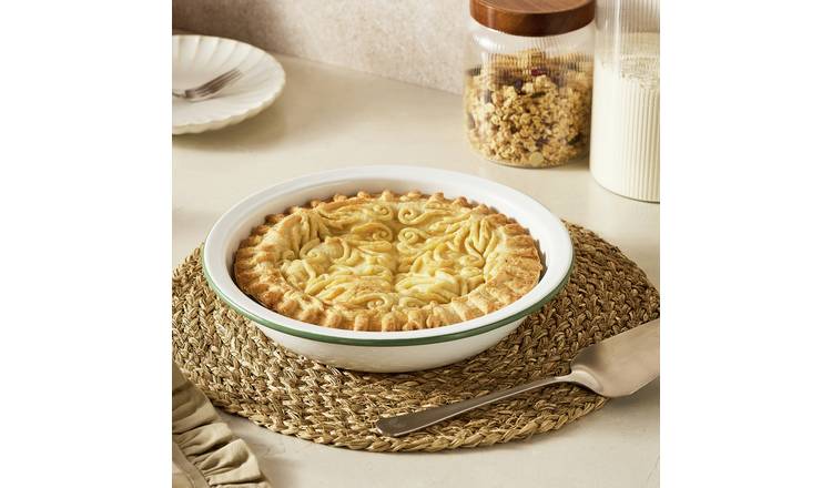 Argos Home White Enamel 1.5L Pie Dish
