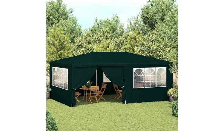 Walplus 4 x 6 m 90gsm Professional Party Tent with Side Walls - Green