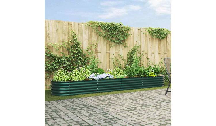 Walplus Steel Raised Garden Bed - Green - 400 x 80 x 44 cm