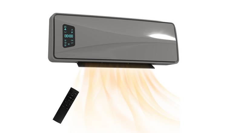 HOMCOM Ceramic Wall Mounted Space Heater with Fan - Grey