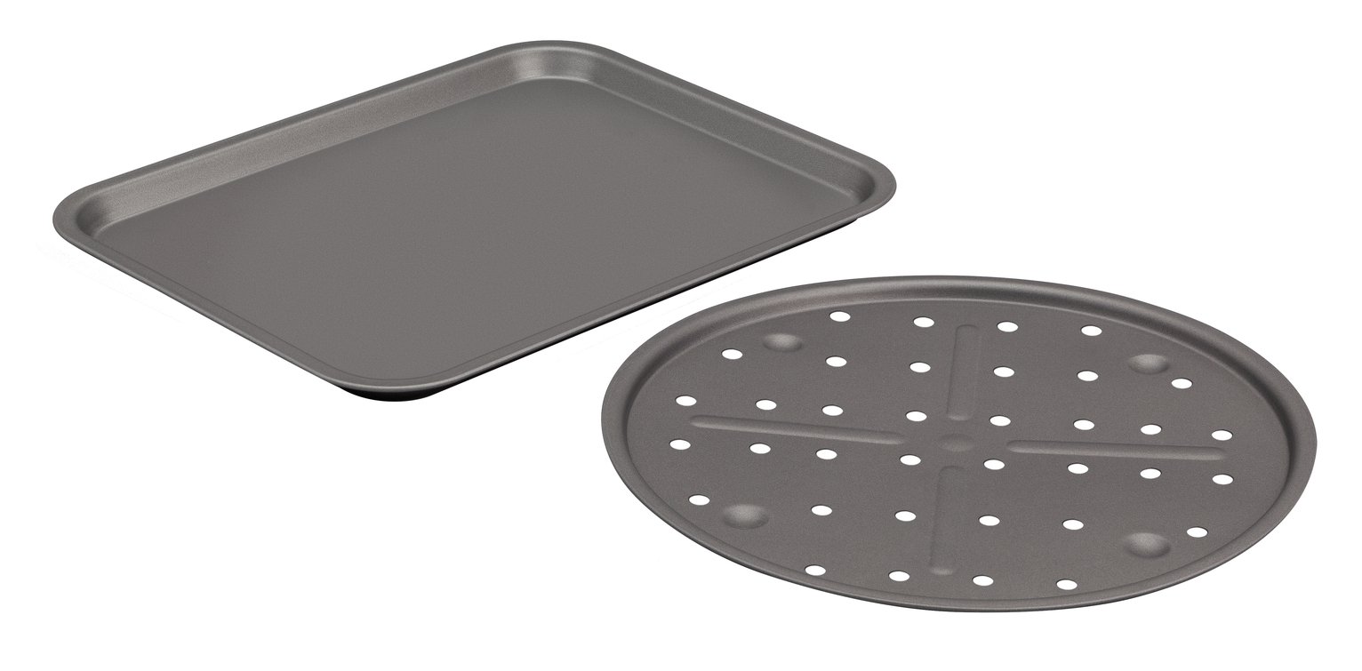 Argos Home 2 Piece NonStick Pizza Pan and Oven Chip Tray Set Reviews