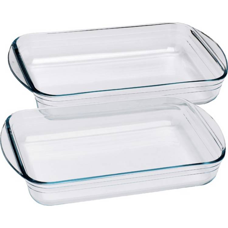 Argos Home Set of 2 Glass Roasters Set 0