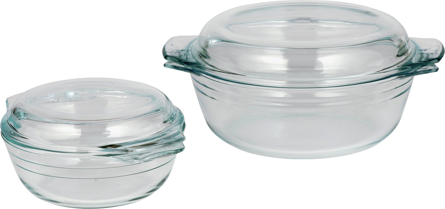 Argos Home 2 Piece Glass Casserole Dish Set