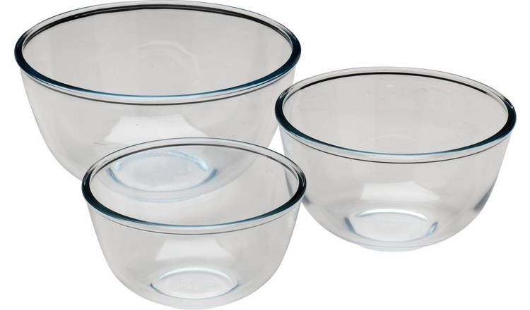 Buy Pyrex 3 Piece Glass Bowl Set Kitchen utensils Argos