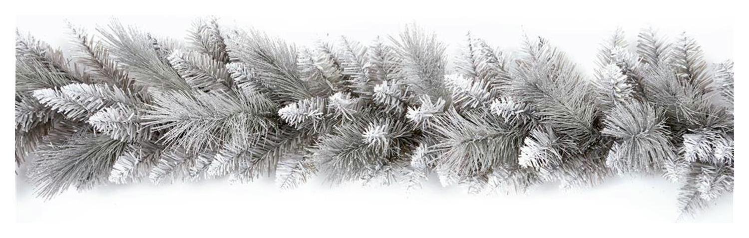 Premier Decorations 1.8m Silver Tip Garland