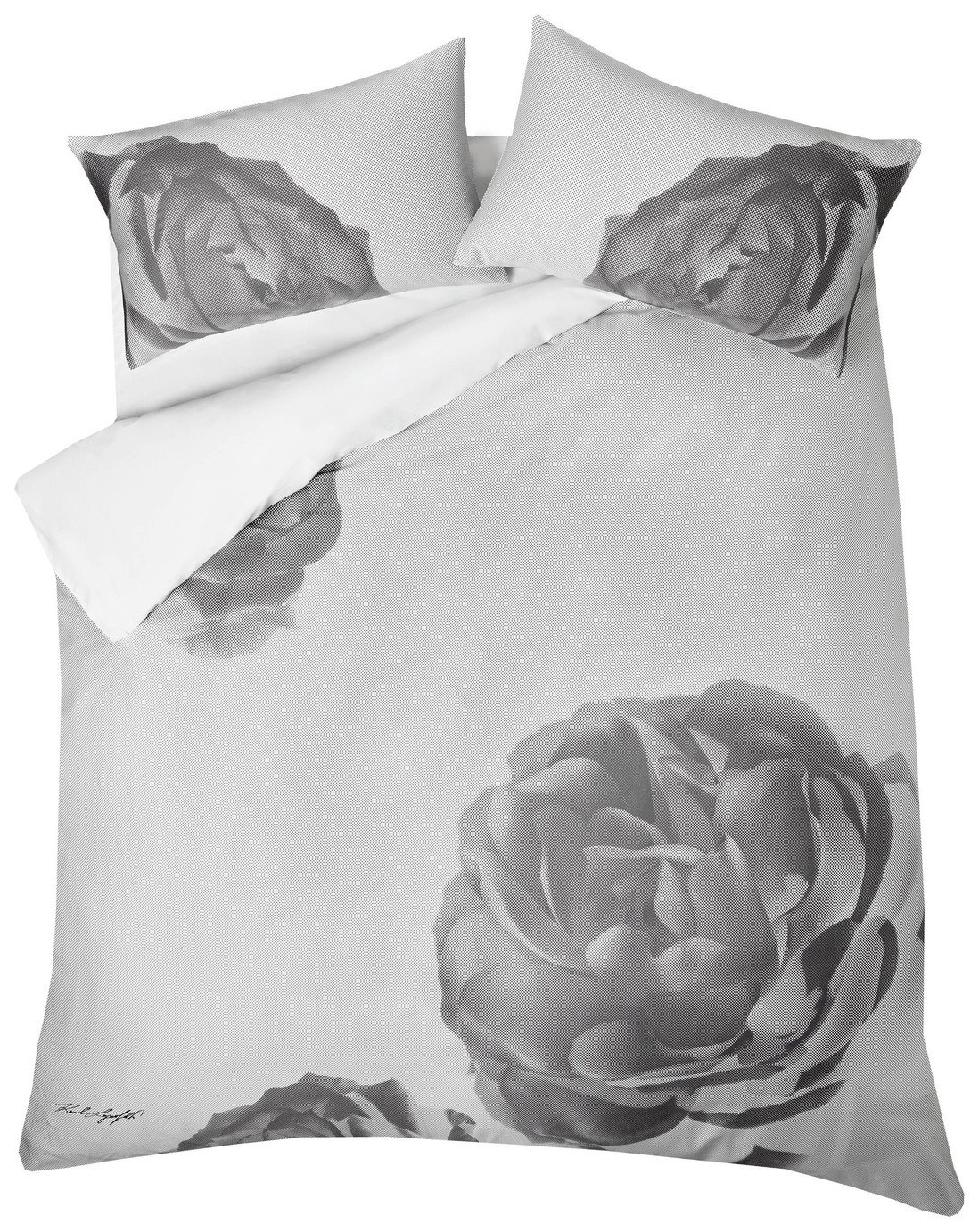 Karl Lagerfeld Pixel Rose Grey Bedding Set Reviews