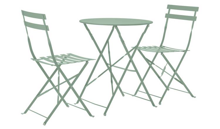 Buy Argos Home Eve Folding 2 Seater Metal Bistro Set Sage Patio Sets Argos