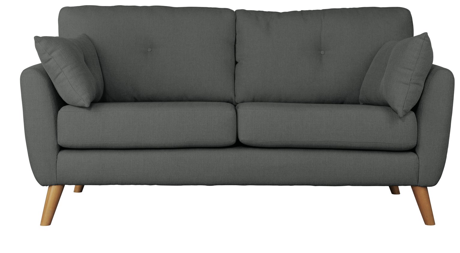 Argos Home Kari 3 Seater Fabric Sofa - Charcoal