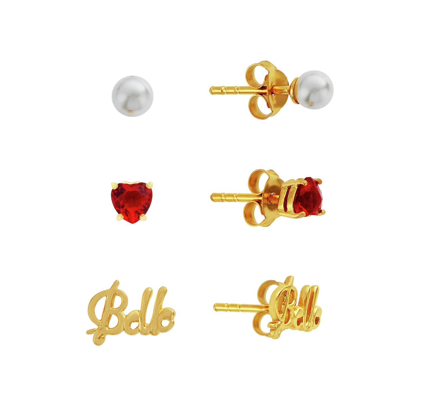 Disney Beauty & The Beast Crystal Set Stud Earrings Set of 3 Review