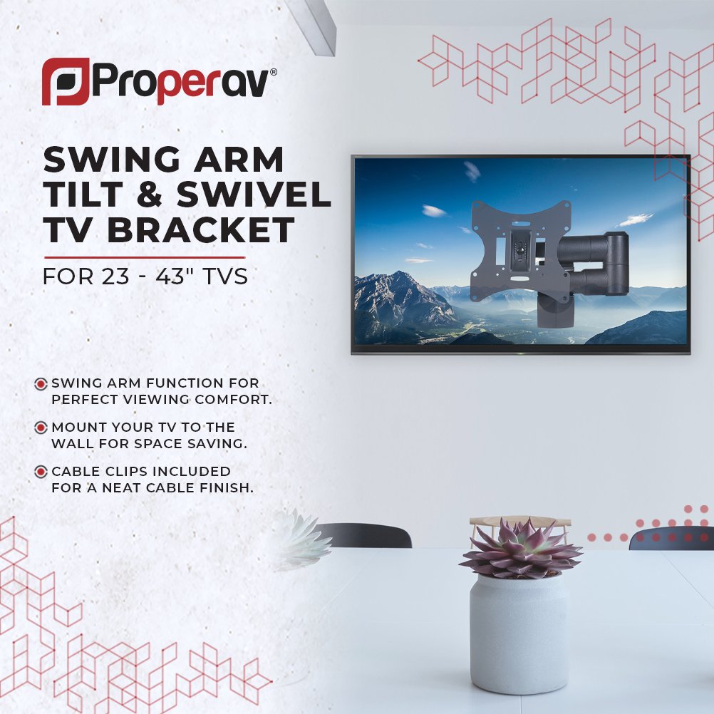 Proper AV Tilt and Swivel Up To 42 Inch TV Wall Bracket Review