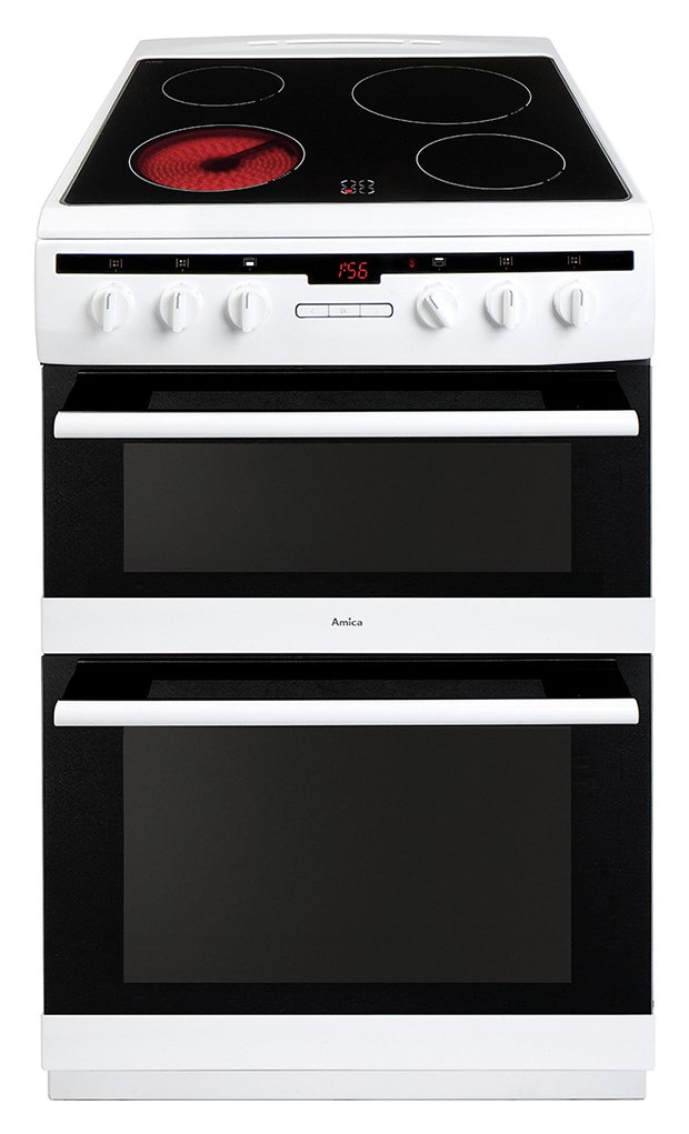 Amica AFC6550WH 60cm Double Oven Electric Cooker - White