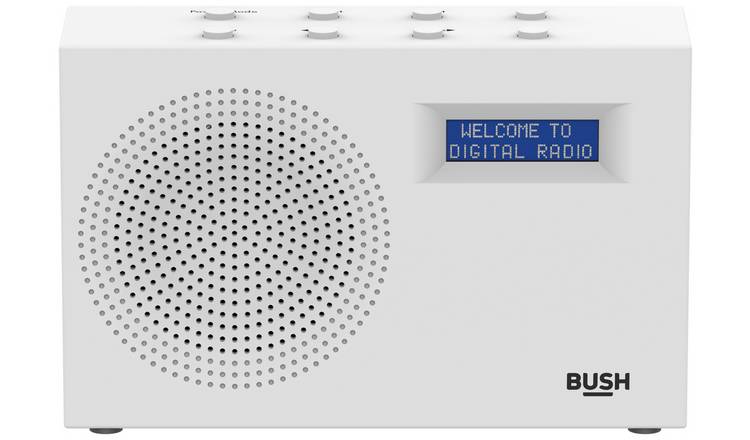 Bush Compact Portable DAB/FM Radio - White 