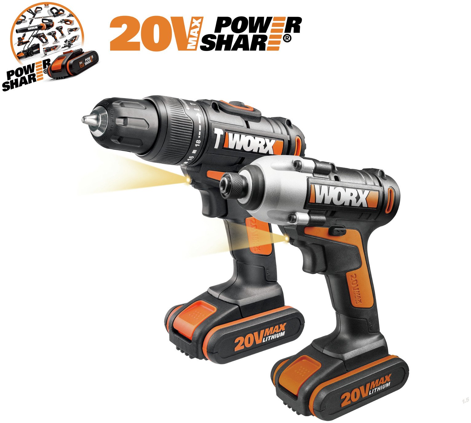 WORX 20V Hammer Drill and Impact Driver Cordless Combi Kit Reviews