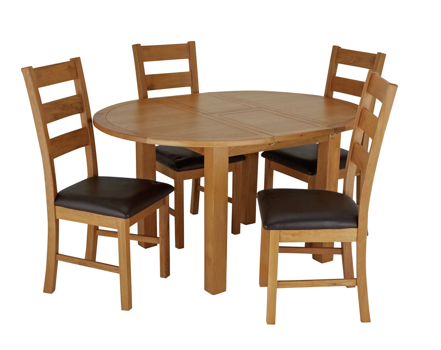 Argos Home Ashwell Oak Veneer Extending Table & 4 Chairs