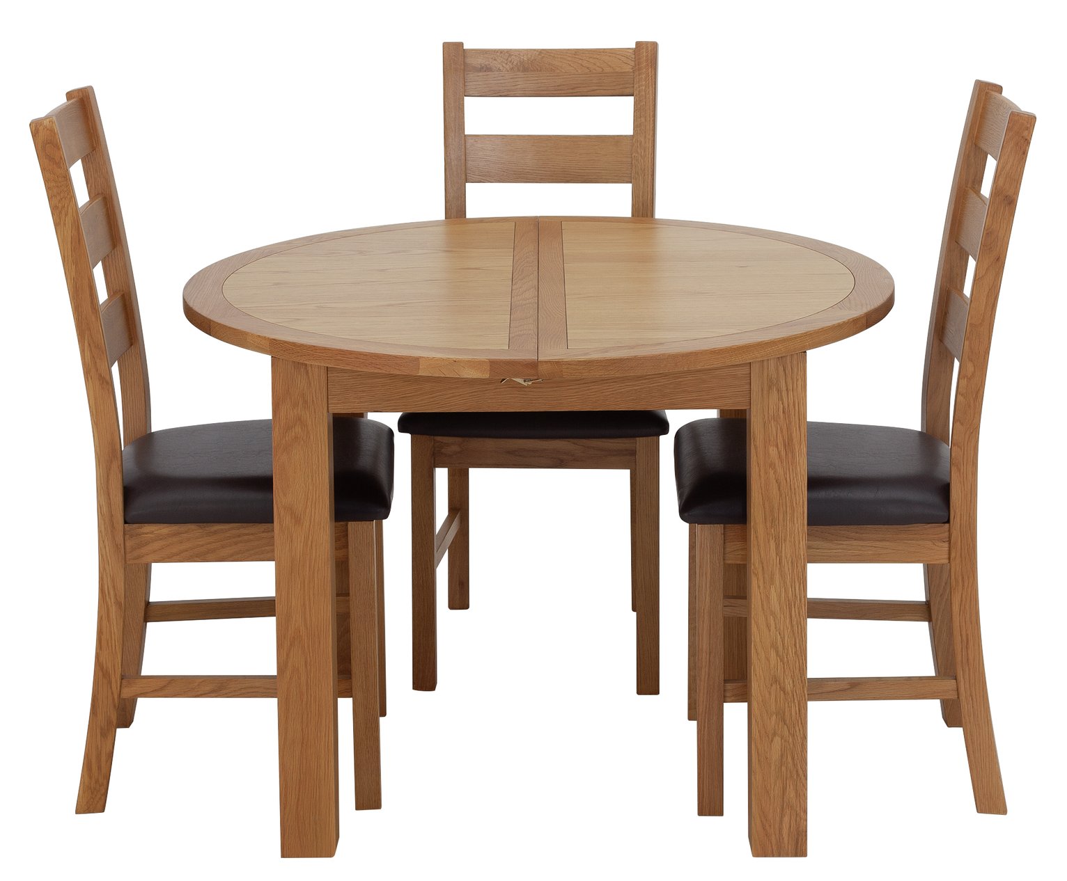 Argos Home Ashwell Extendable Circular Table & 4 Oak Chairs Reviews