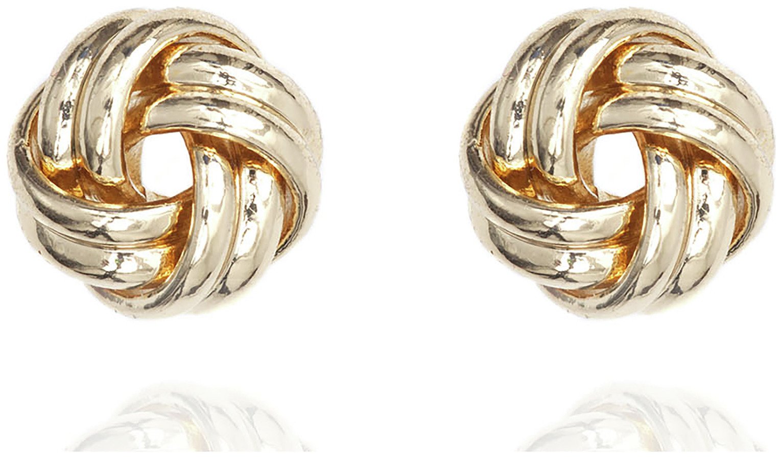 Anne Klein Gold Colour Double Knot Stud Earrings