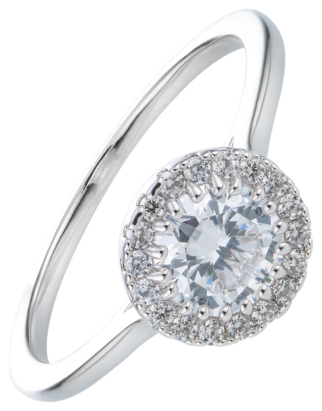 Buckley Silver Colour Cubic Zirconia Roulette Ring