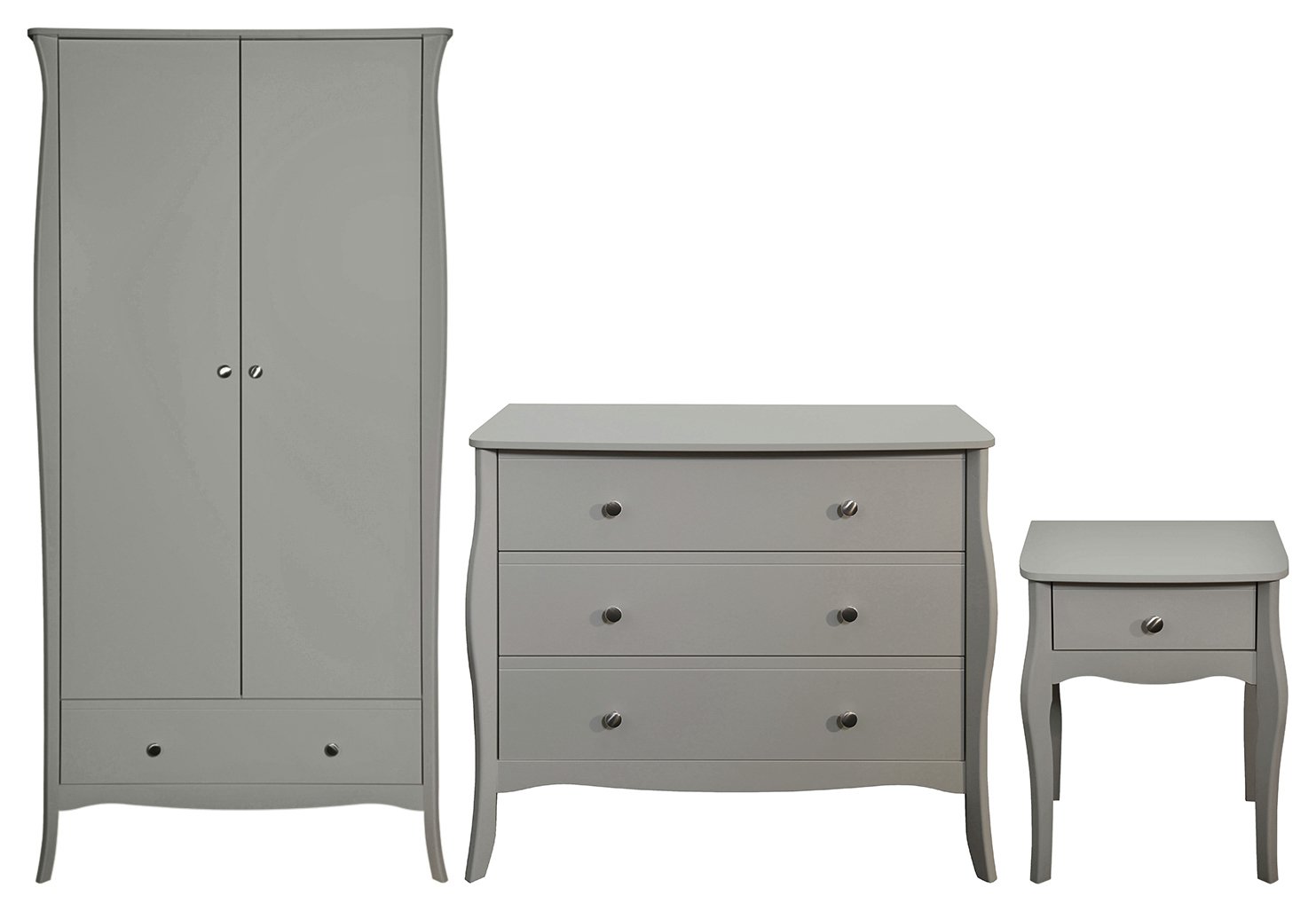 Argos Home Amelie 3 Piece 2 Door 1 Drawer Wardrobe Set -Grey Review