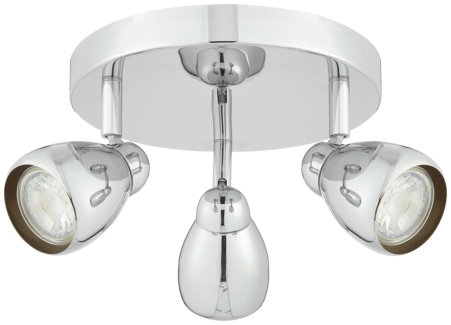 Argos Home Optimus 3 Light Spotlight Ceiling Plate - Chrome