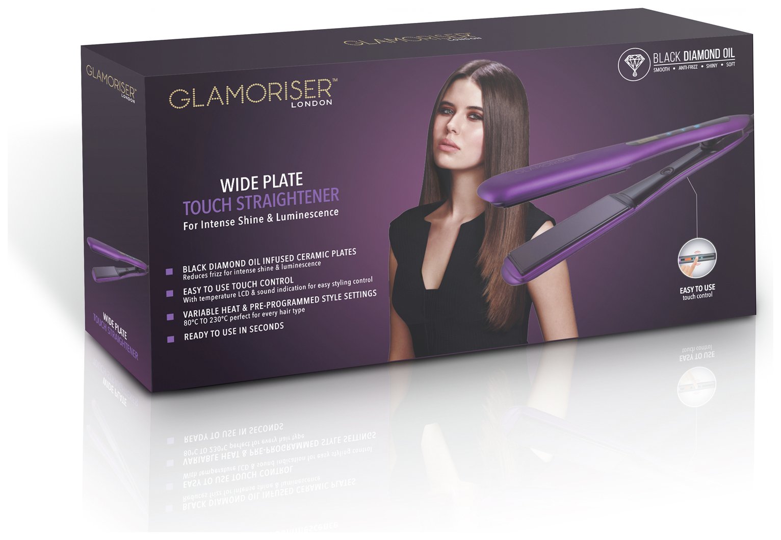 Glamoriser GLA047A Wide Plate Hair Straightener Reviews