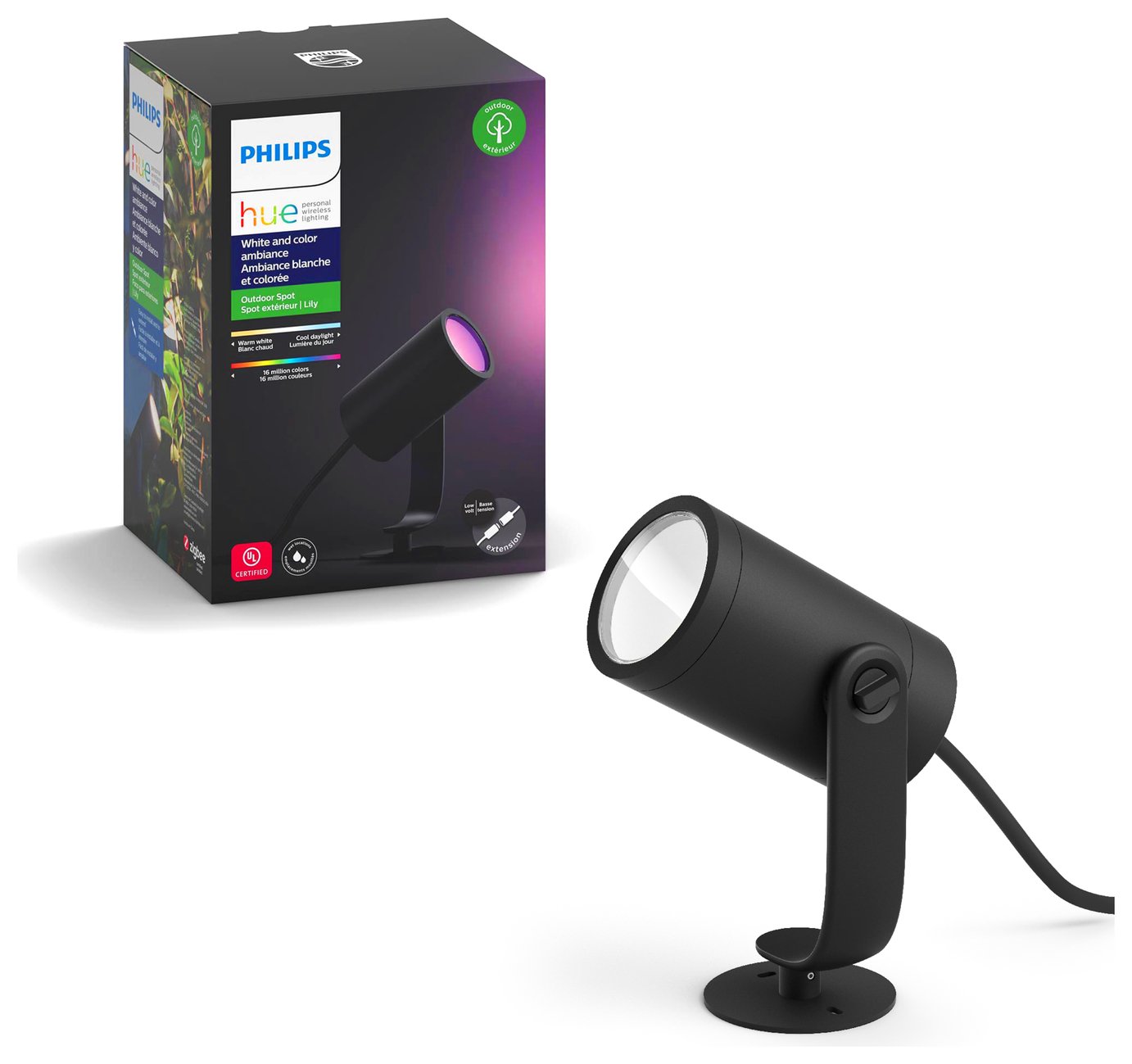 Philips Hue Lily Selv Extension - Anthracite