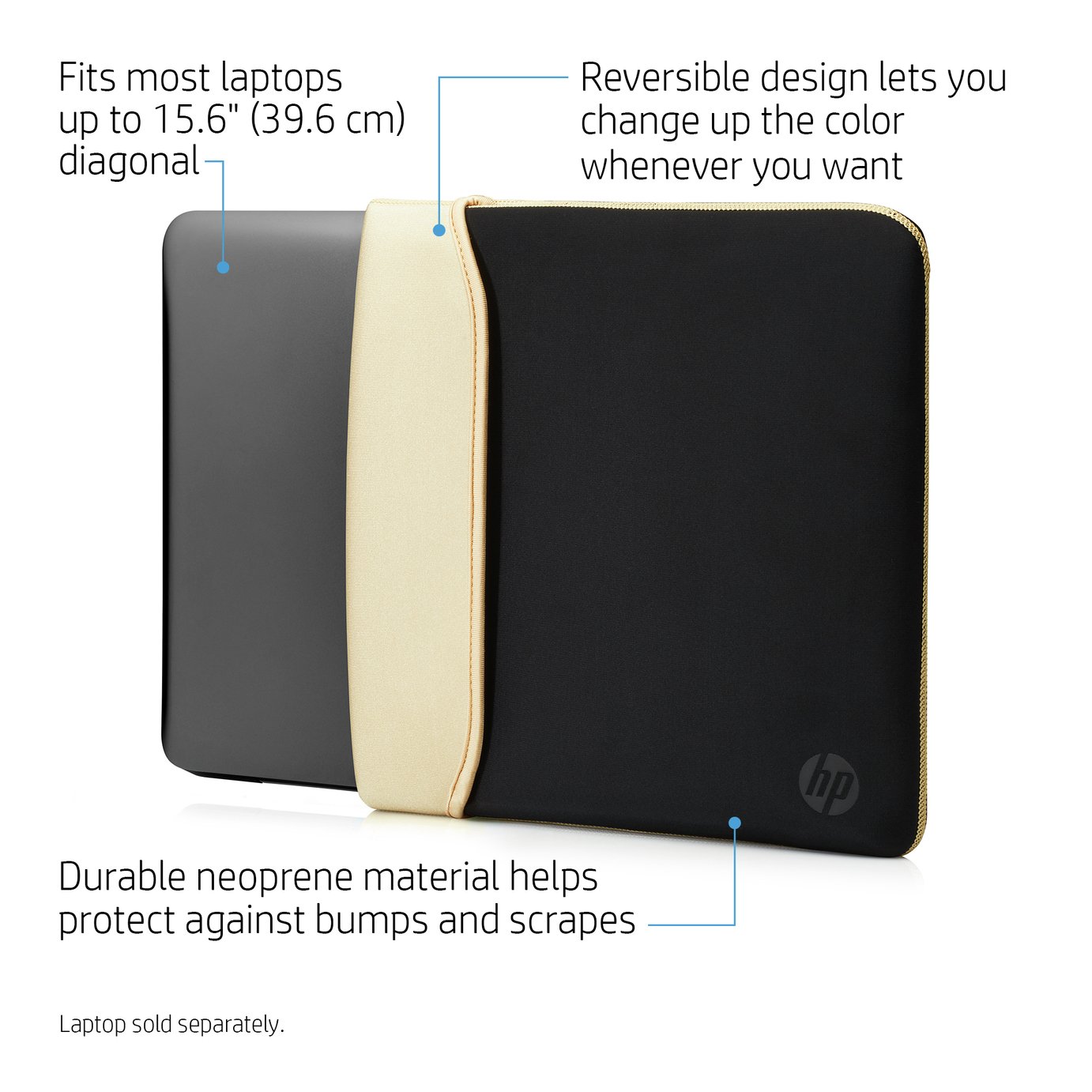 hp 14 inch reversible laptop sleeve