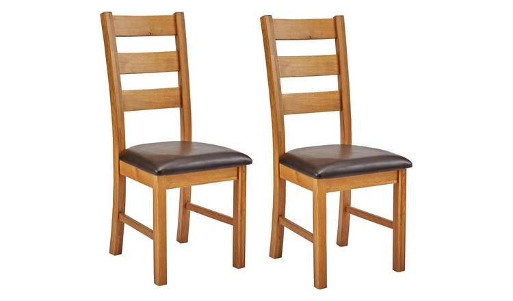 Buy Argos Home Farmhouse Pair Of Solid Oak Dining Chairs Dining Chairs Argos