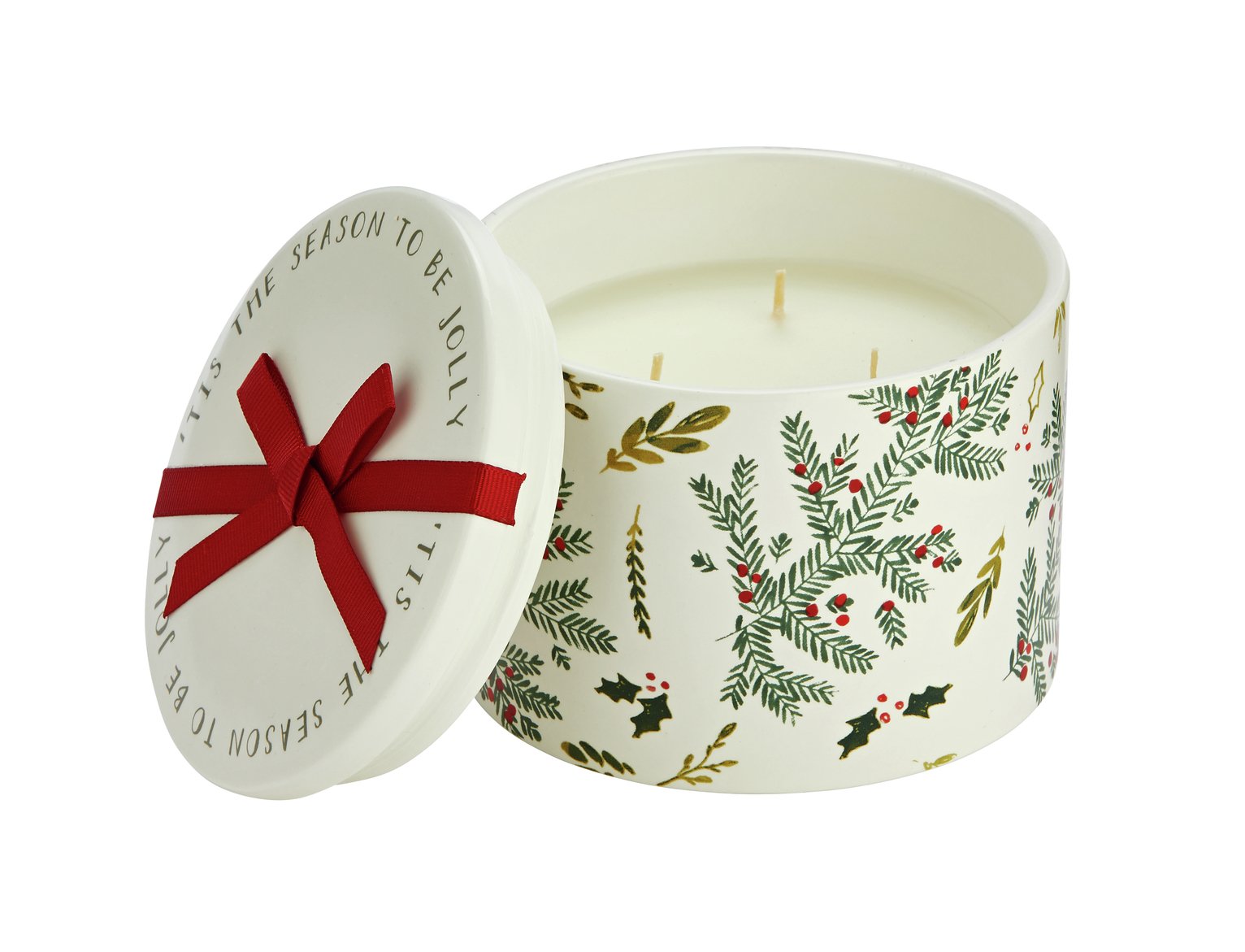 Sainsbury's Home Christmas Spice Printed Ceramic Candle (8626503