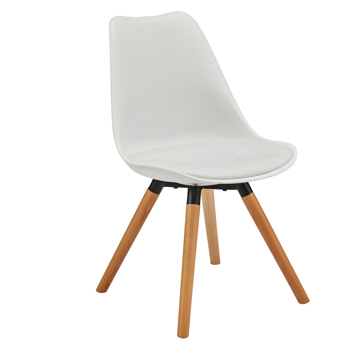 Argos Home Charlie Faux Leather Dining Chair - White