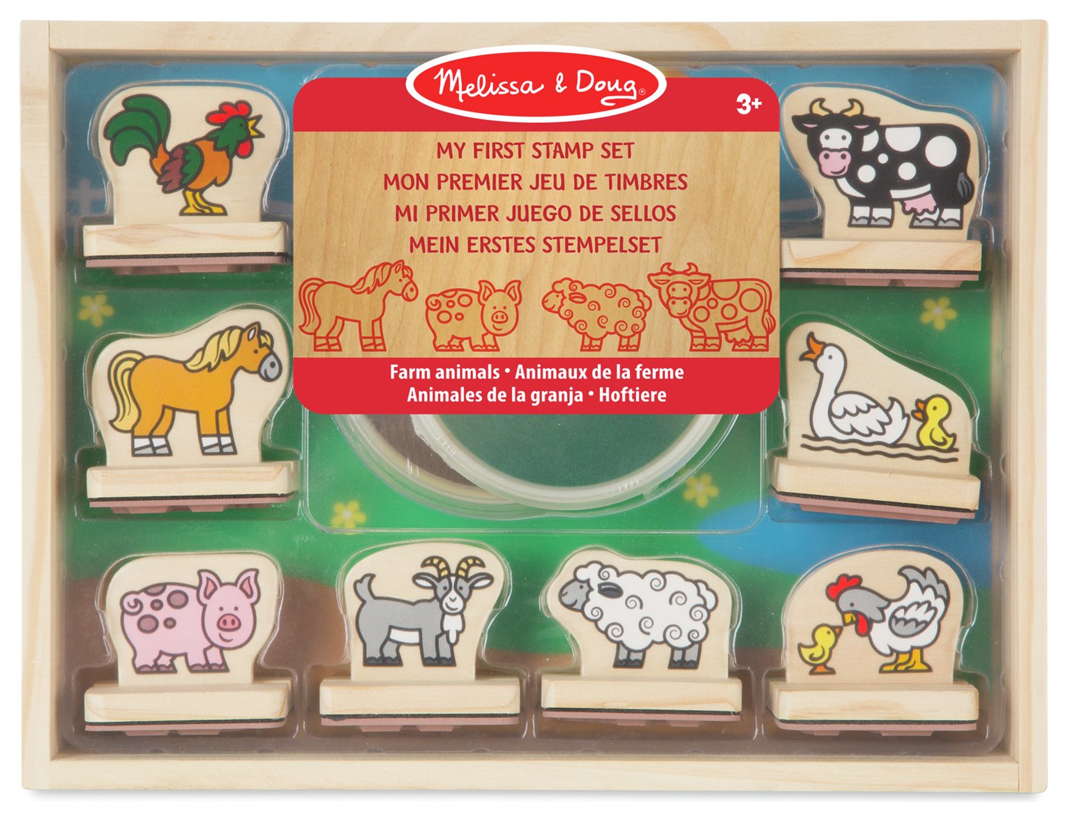 Melissa & Doug My First Wooden Farm Stamp Set