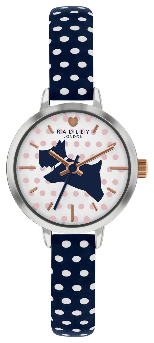 Radley Ladies RY2733S Rose Gold Plated Polka Dot Strap Watch