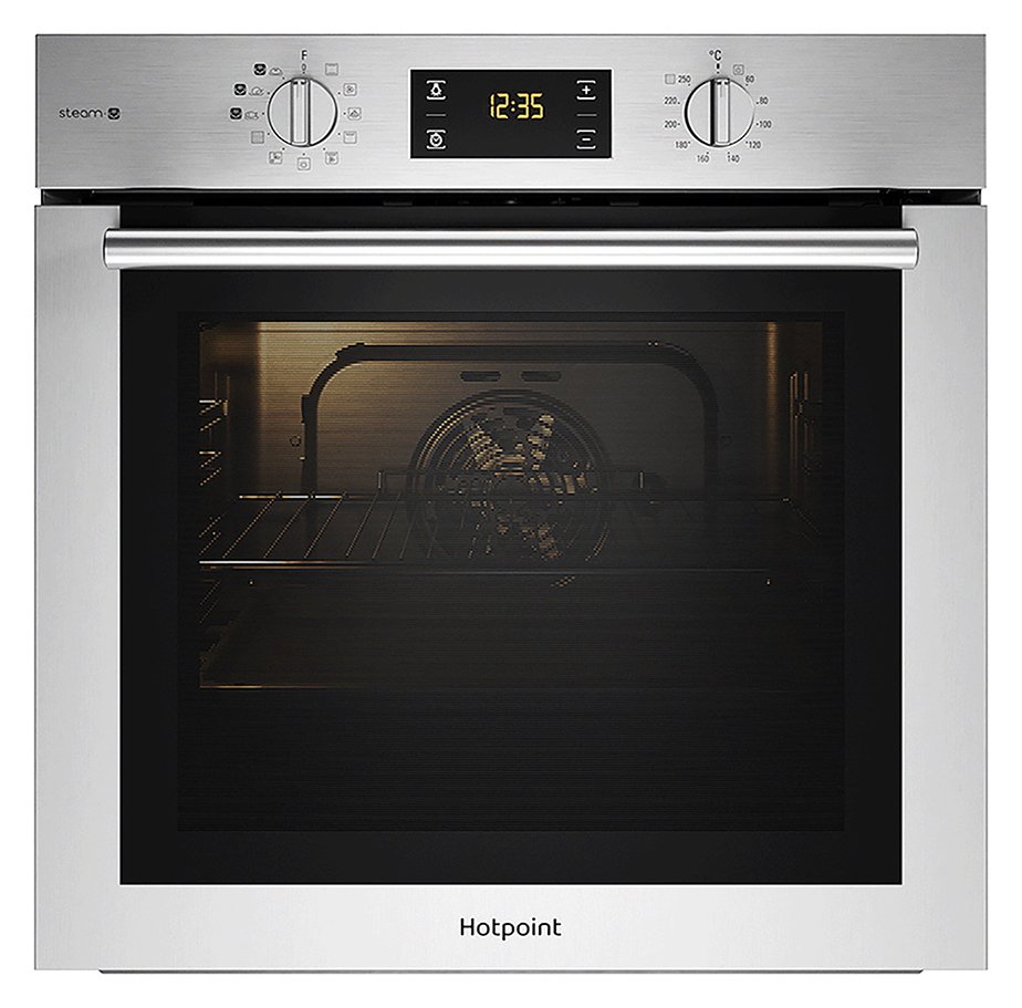 Hotpoint FA4S544IXH Built In Single Steam Oven - Silver