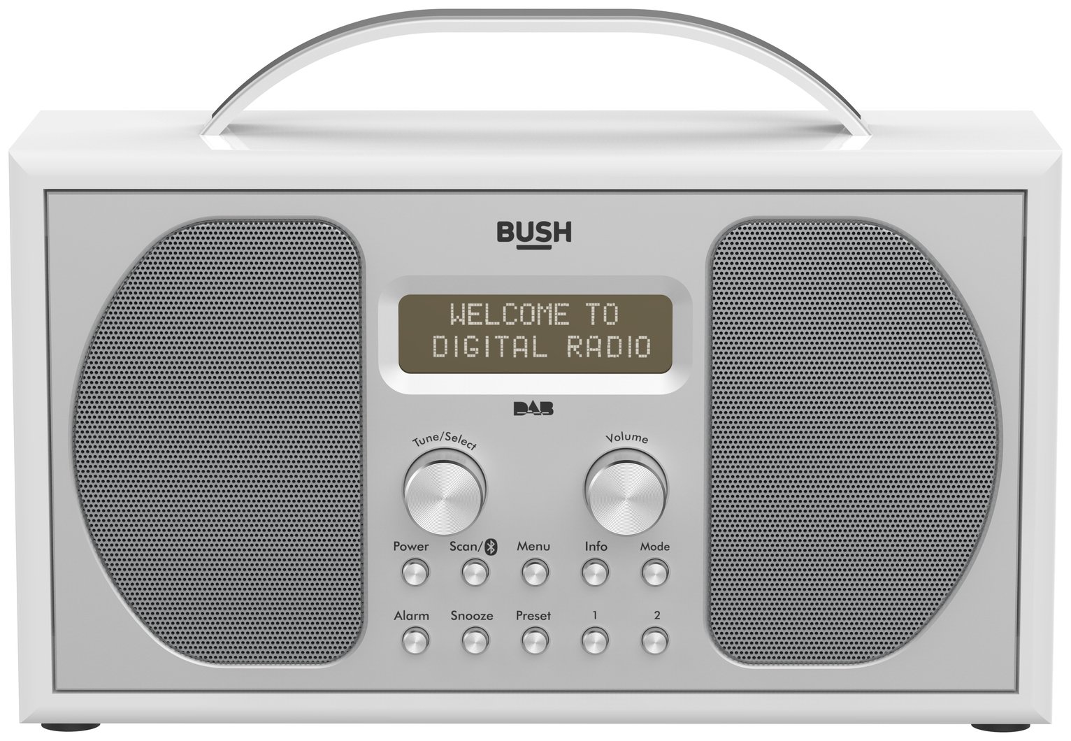 Bush Stereo DAB Radio - Piano Gloss White