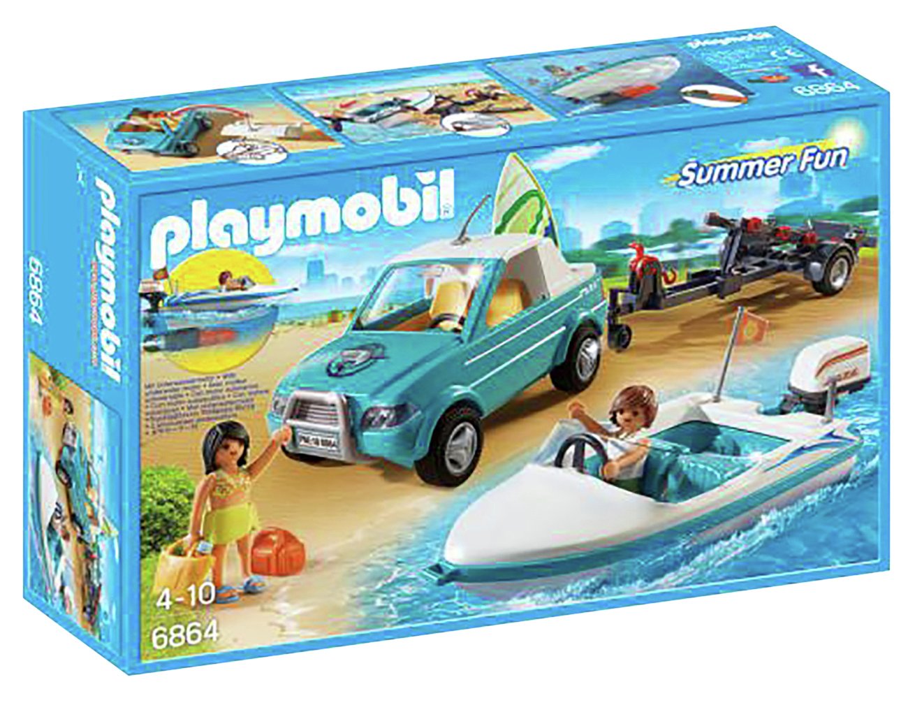 Playmobil 6864 Summer Fun Surfer Pickup with Speedboat