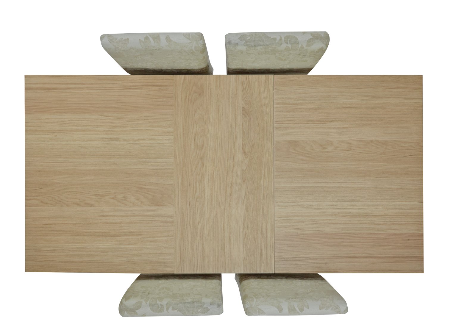 Argos Home Clifton Extendable Table & 4 Chairs Cream Damask Reviews