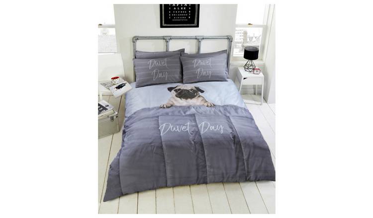 Buy Argos Home Daytime Pug Bedding Set Double Duvet Cover