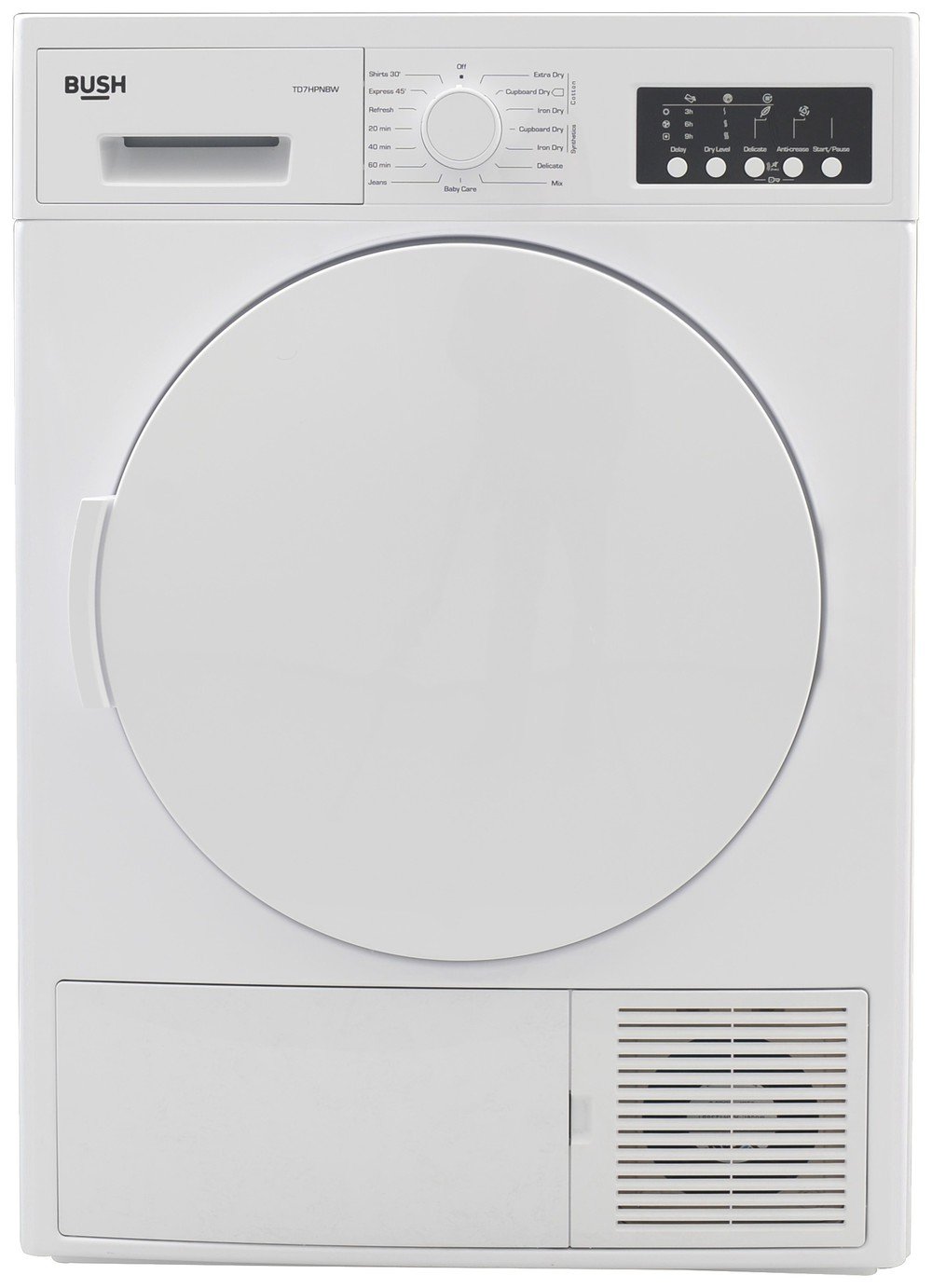 Bush TD7HPNBW 7KG Heat Pump Tumble Dryer - White