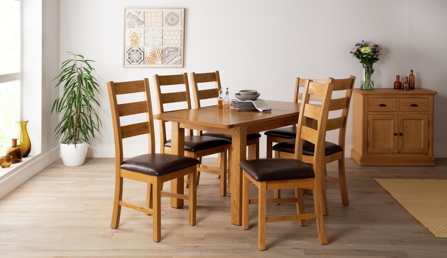 Argos Home Ashwell Oak Veneer Extending Table & 6 Chairs Reviews