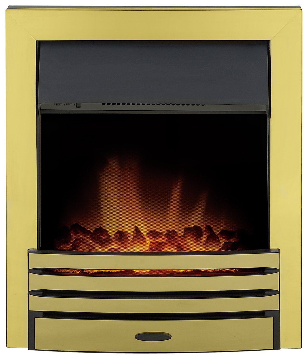 Adam Eclipse 2kW Electric Inset Fire - Brass