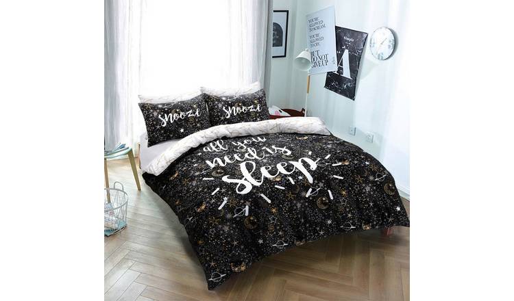 Buy Argos Home Sleep Slogan Bedding Set Double Duvet Cover